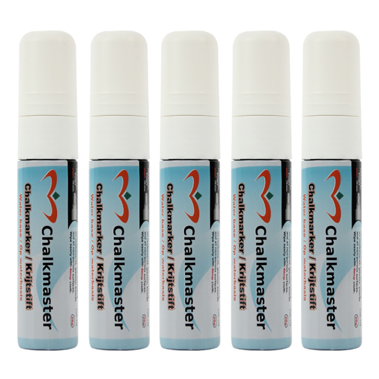 Krijtstiften 5 stuks wit 15 mm