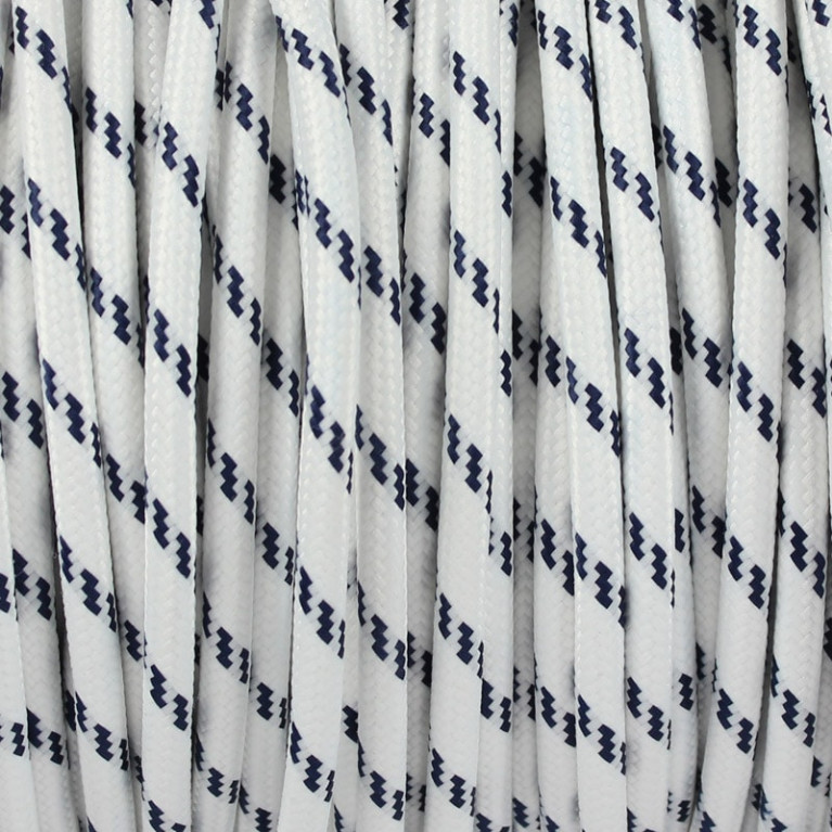 Strijkijzersnoer Nordic Blauw - Wit